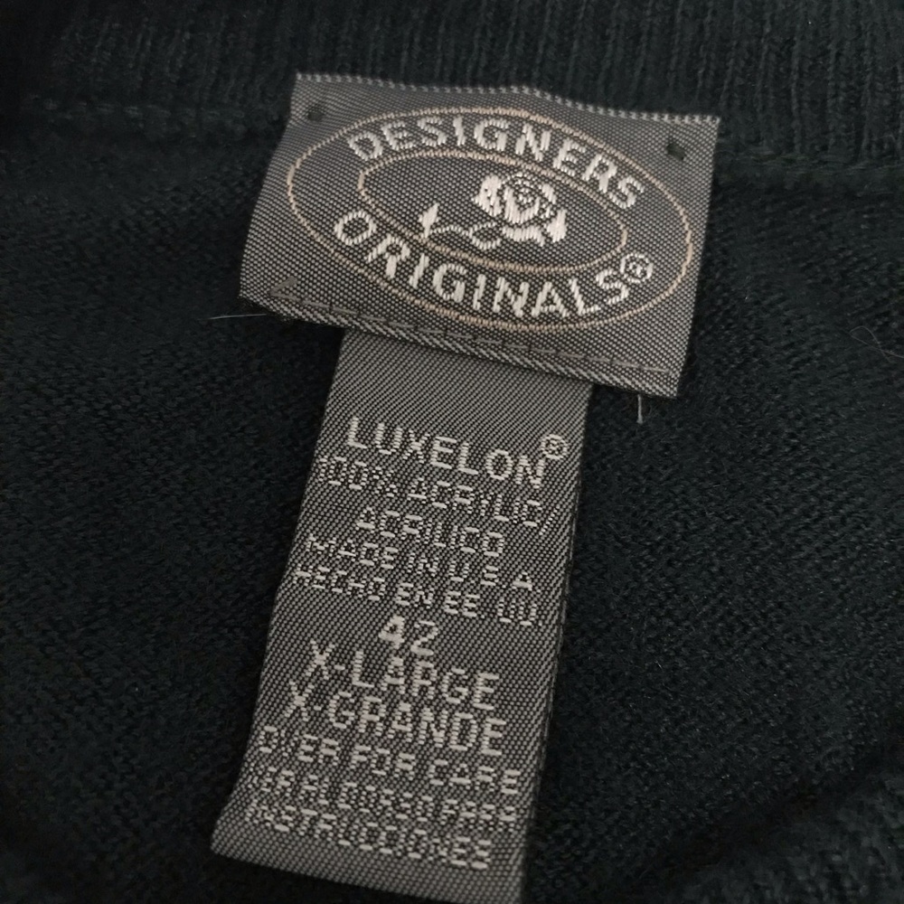 Designers Original Luxelon Dark Green Sweater Size XL - Picture 5 of 5